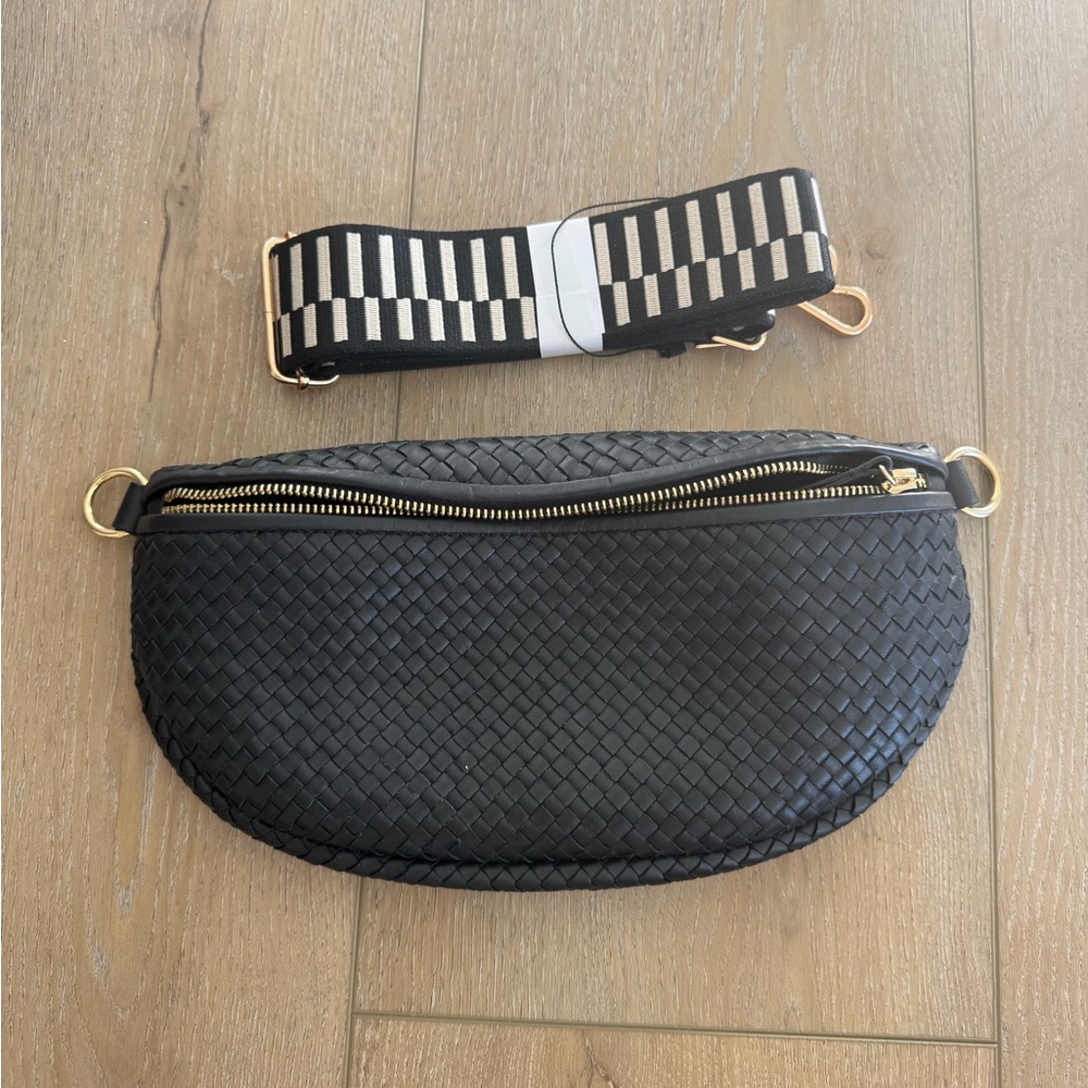 Quince Black Leather Detail Bag